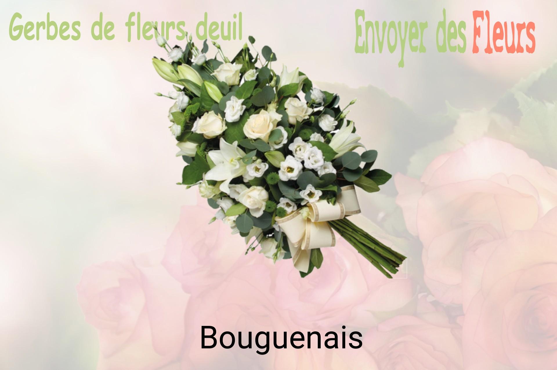 Gerbe de fleurs de deuil livrée à Bouguenais